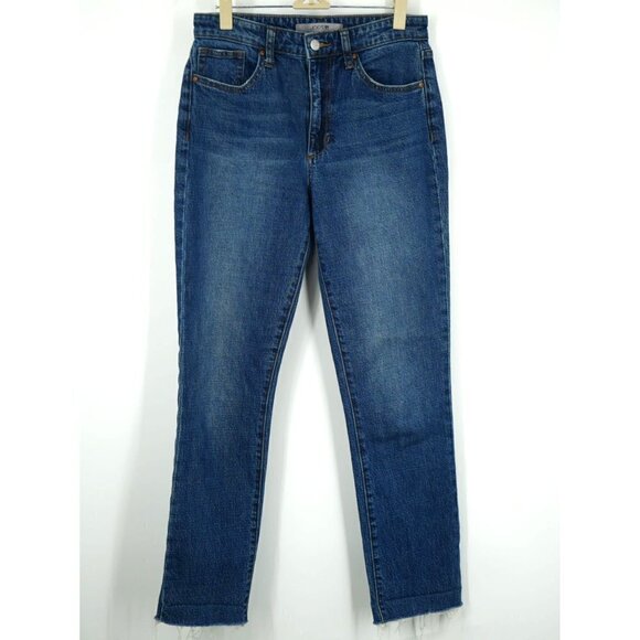 NWOT Joe's Jeans High Rise Straight Leg Ankle Fray Jeans in Paula Wash Blue 27 - Picture 3 of 7